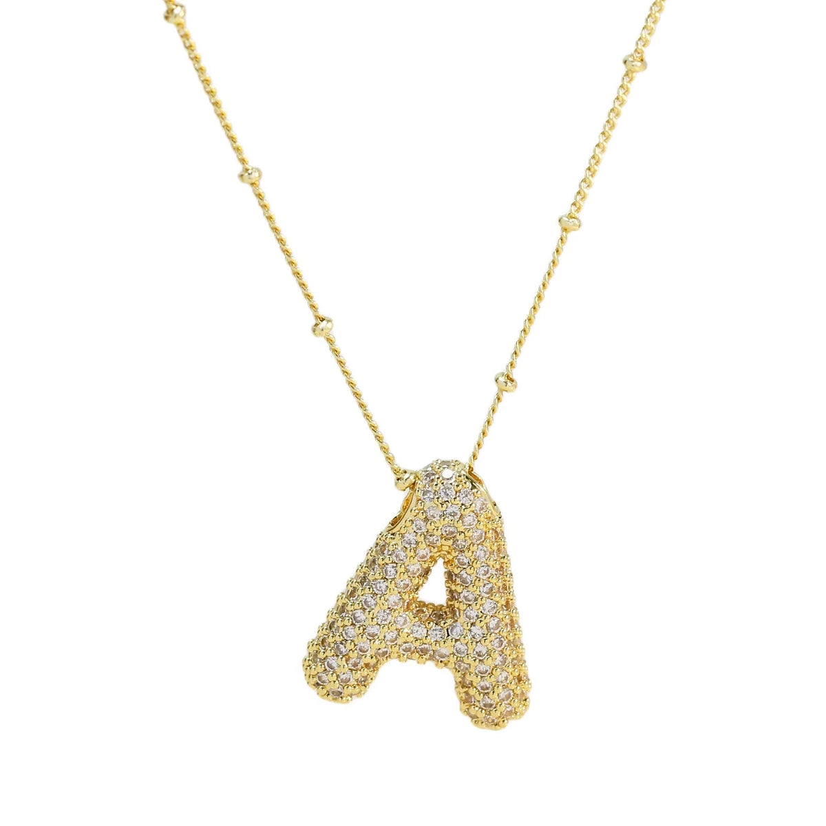 Blingy Initial Balloon Bubble Necklace