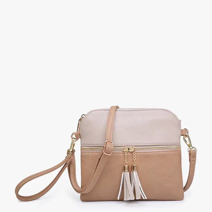 Tara Double Zip Crossbody Bag