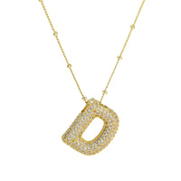 Blingy Initial Balloon Bubble Necklace