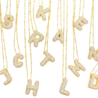 Blingy Initial Balloon Bubble Necklace