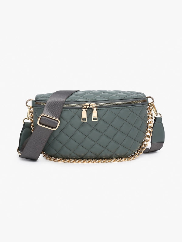 Sylvie Quilted Belt Bag with Chain Strap