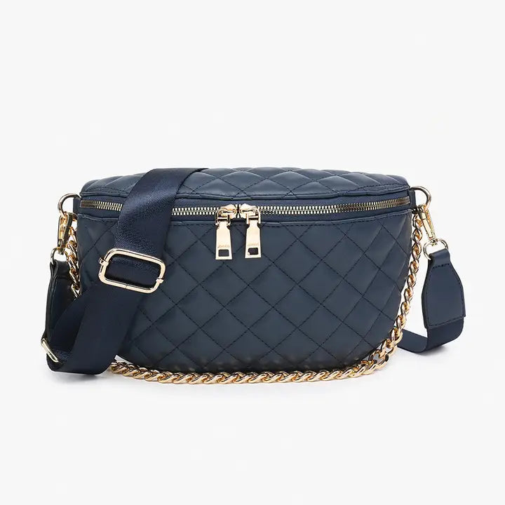 Sylvie Quilted Belt Bag with Chain Strap