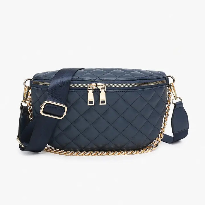 Sylvie Quilted Belt Bag with Chain Strap