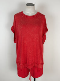 Charli Mineral Wash Set in Red