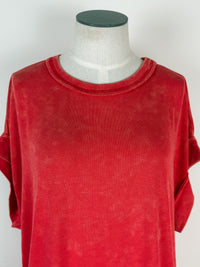 Charli Mineral Wash Set in Red