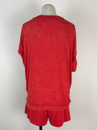 Charli Mineral Wash Set in Red
