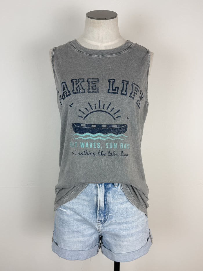 Lake Life Mineral Wash Tank in Grey