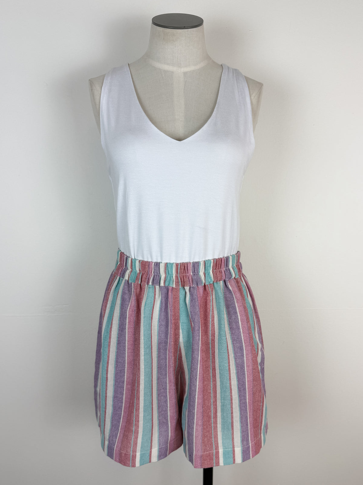 Florina Striped Short in Aqua