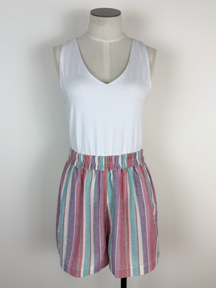 Florina Striped Short in Aqua