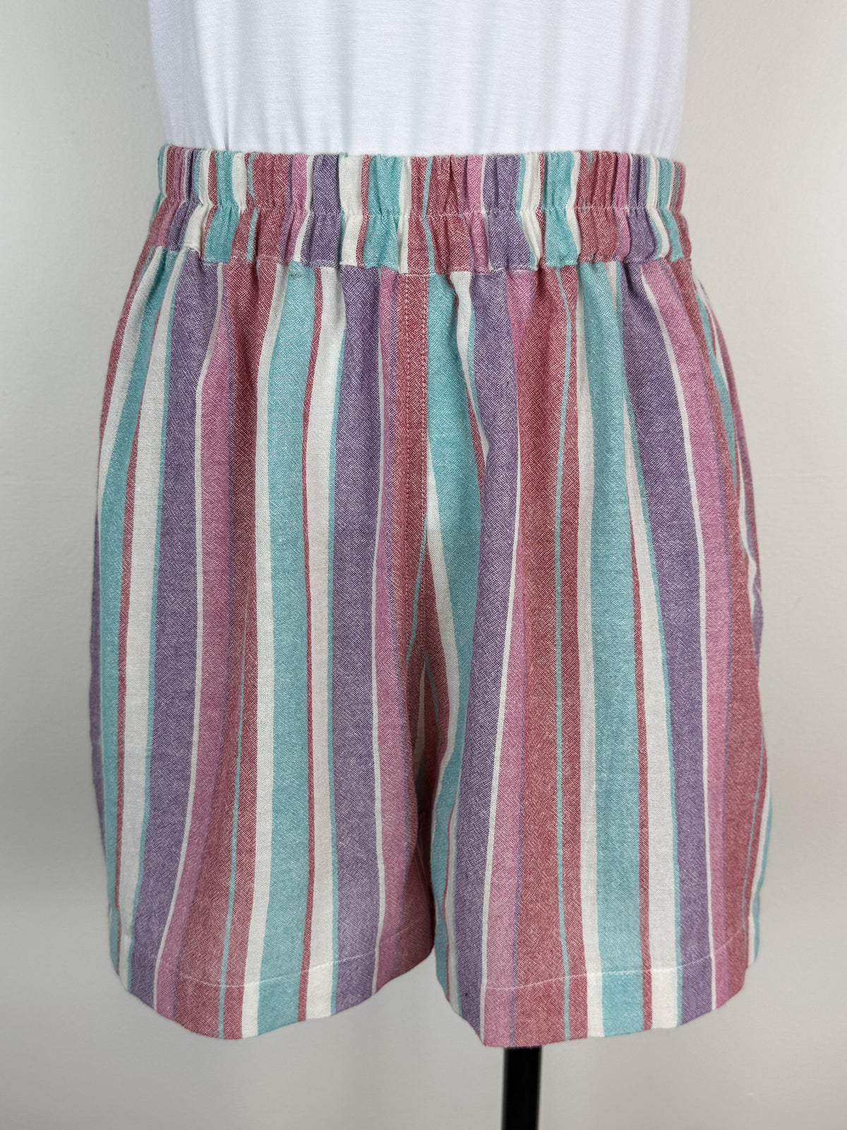 Florina Striped Short in Aqua