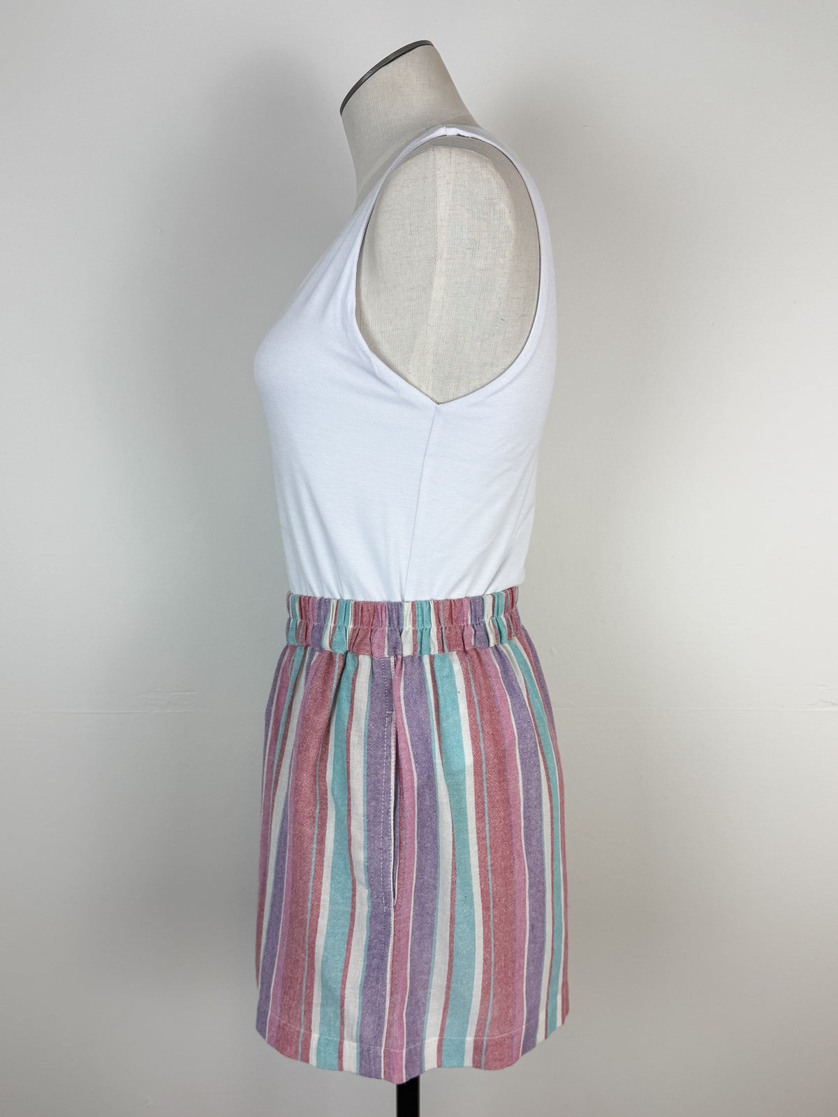 Florina Striped Short in Aqua