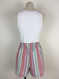 Florina Striped Short in Aqua