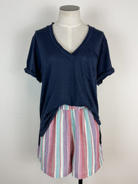 Florina Striped Short in Aqua