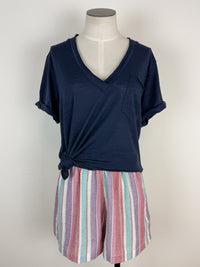 Florina Striped Short in Aqua