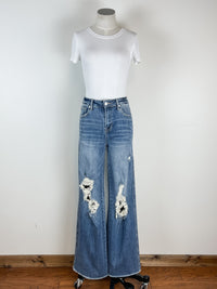 Blakeley Distressed Wide Leg Jeans