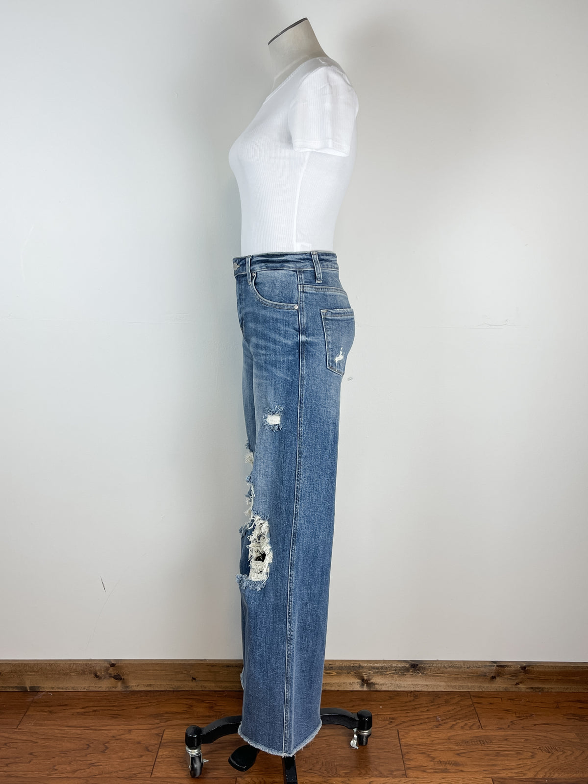 Blakeley Distressed Wide Leg Jeans