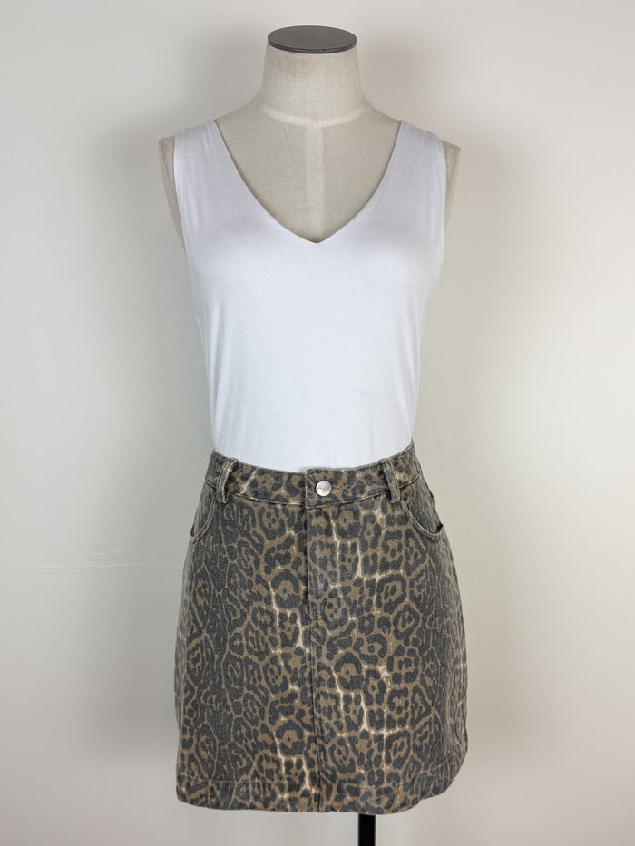Kennedy Leopard Skirt in Mocha