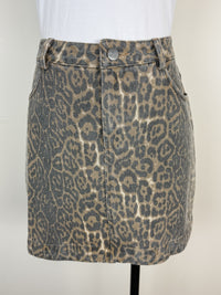 Kennedy Leopard Skirt in Mocha