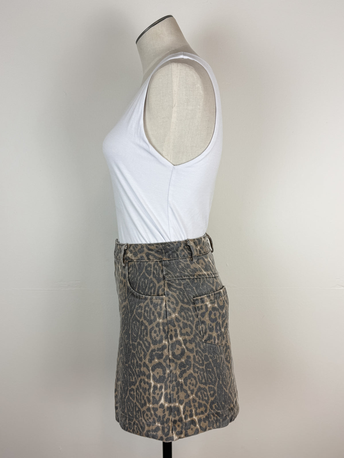 Kennedy Leopard Skirt in Mocha