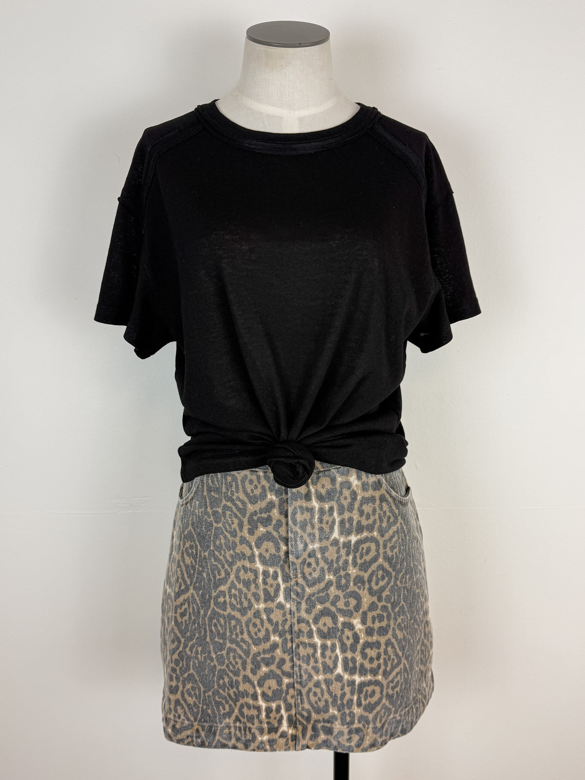 Kennedy Leopard Skirt in Mocha