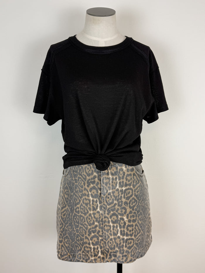 Kennedy Leopard Skirt in Mocha
