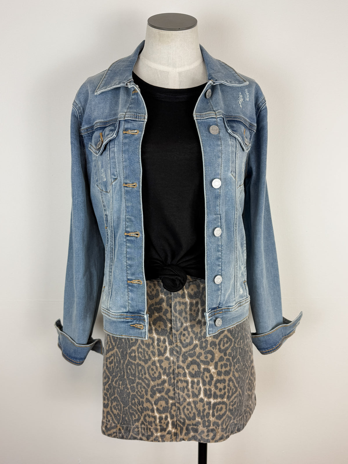 Kennedy Leopard Skirt in Mocha