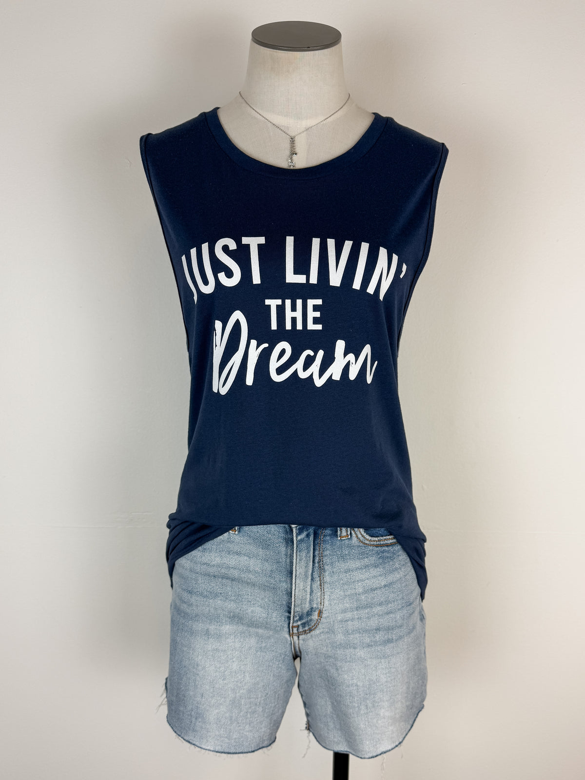Just Livin' The Dream Tank in Navy