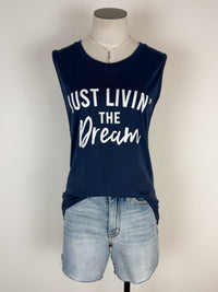 Just Livin' The Dream Tank in Navy