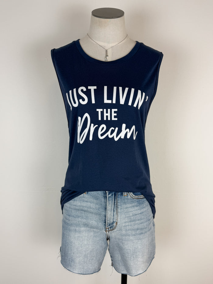 Just Livin' The Dream Tank in Navy