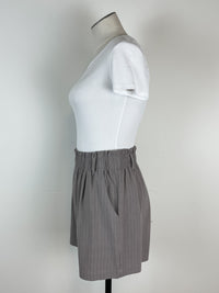 Evelyn Pin Striped Short in Charcoal