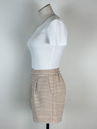 Amelia Mix Stripe Short in Brown