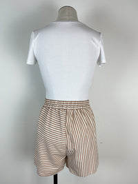 Amelia Mix Stripe Short in Brown