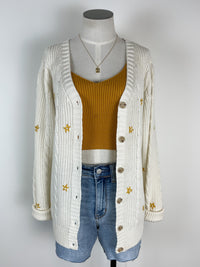 Agnes Ribbed Crop Tank in Mustard