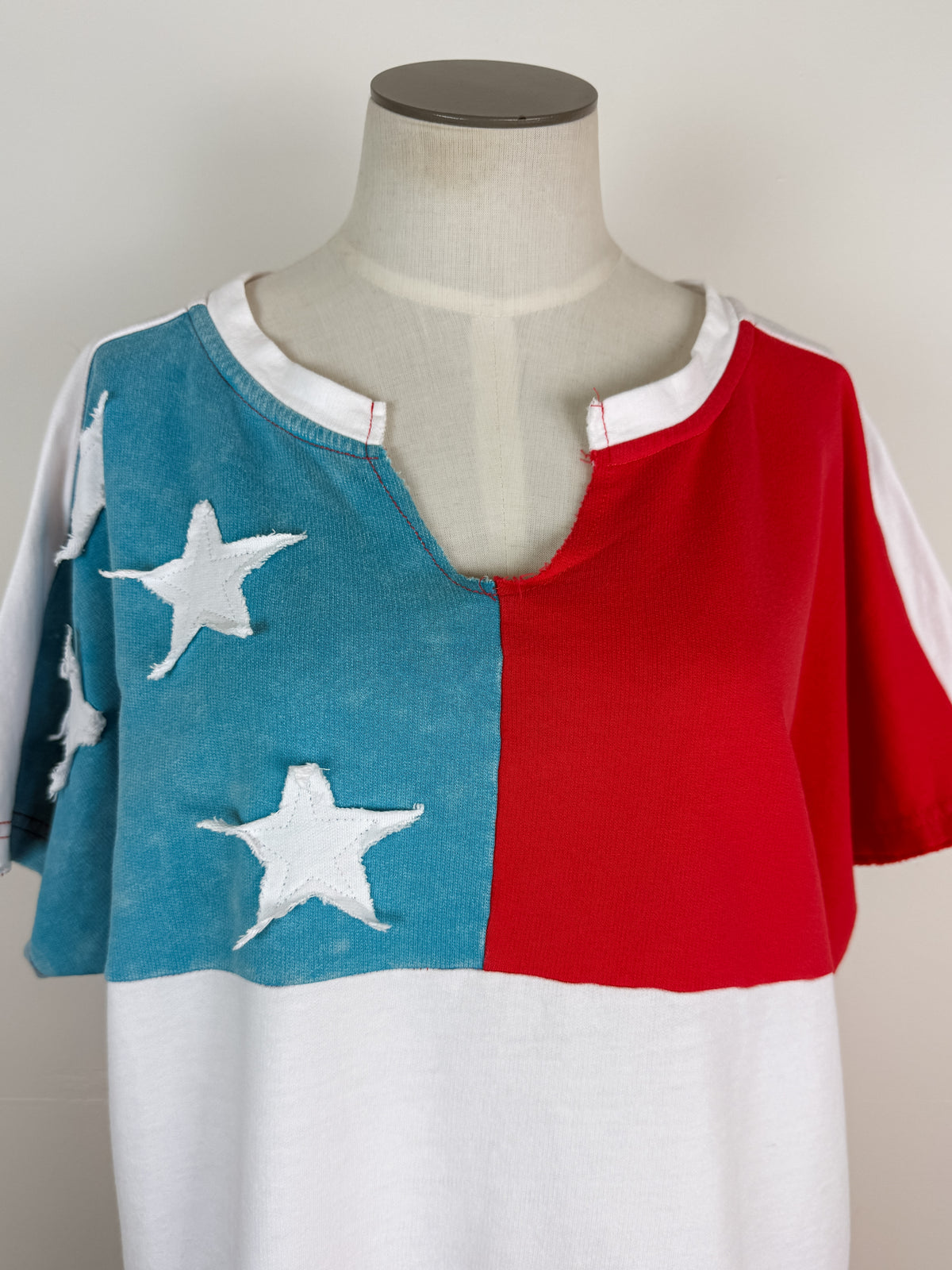 American Flag Top in Red/White/Blue