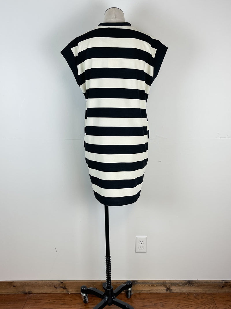Anna Striped Dress in Black