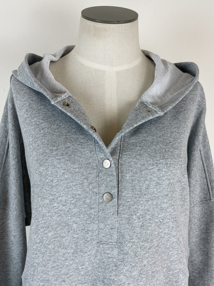 Vivi Oversized Pullover in Heather Grey