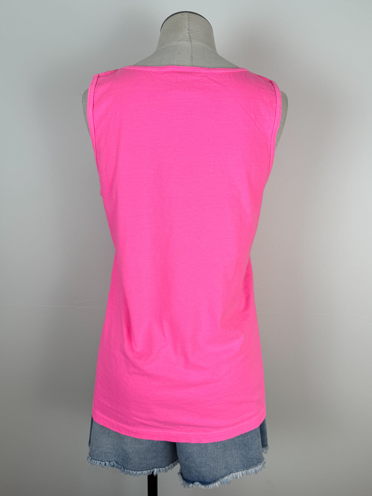 Tanned and Tipsy Tank in Neon Pink
