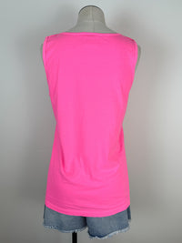 Tanned and Tipsy Tank in Neon Pink
