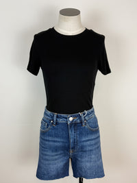 Lina Micro Ribbed Top in Black
