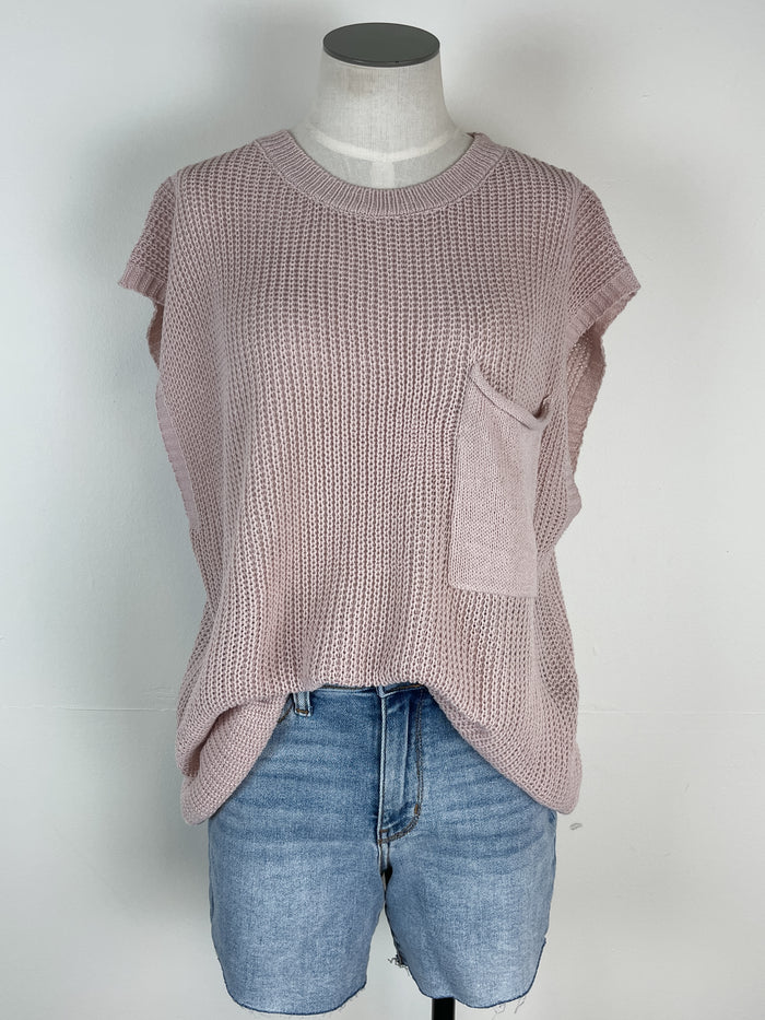 Finley Sweater Top in Blush
