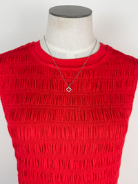 Della Smocked Tank in Red