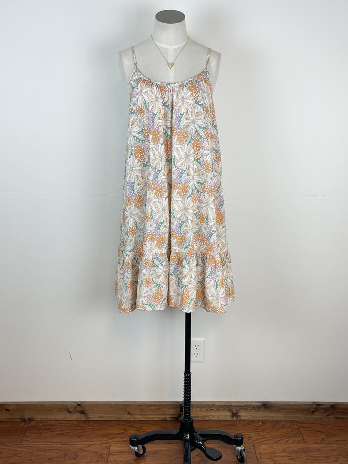 Penelope Printed Dress in Pewter