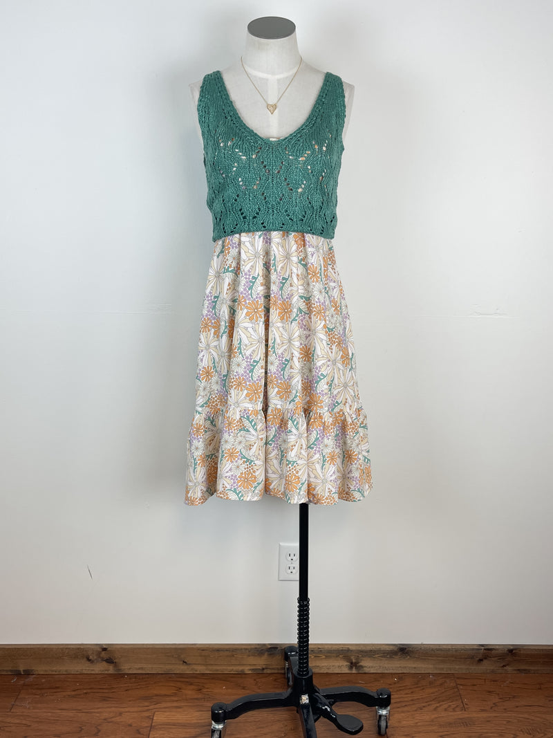 Penelope Printed Dress in Pewter