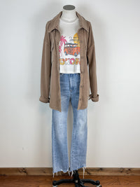 The Beach Boys Kokomo Postcard Cropped Tee in Off White