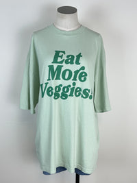 Eat More Veggies Oversized Tee in Seafoam