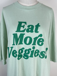 Eat More Veggies Oversized Tee in Seafoam