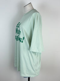 Eat More Veggies Oversized Tee in Seafoam