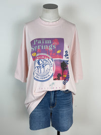 Palm Springs Oversized Tee in Blush
