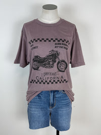 Vintage Motorcycle Tee in Zinc