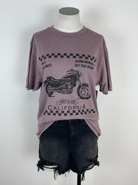 Vintage Motorcycle Tee in Zinc